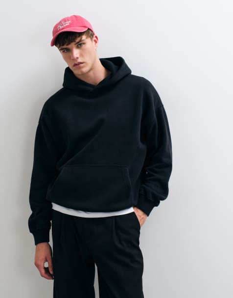 Abercrombie & Fitch sudadera con capucha básica en negro lavado - view 1
