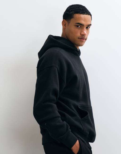 Abercrombie & Fitch sudadera con capucha con logo icónico en negro, 4 de 9