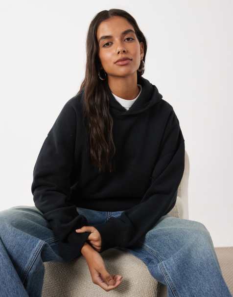 Abercrombie & Fitch sudadera con capucha oversize negra - view 1