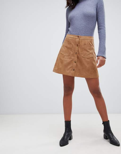 Abercrombie faux 2025 suede skirt