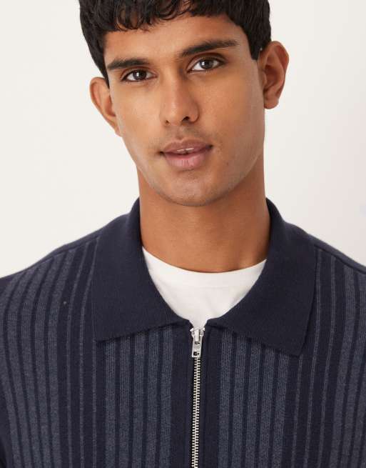 Abercrombie & Fitch - Surchemise à fermeture éclair - Bleu marine à rayures, 5 de 5