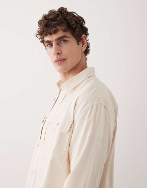 Abercrombie & Fitch - Surchemise en denim - Beige, 4 de 5