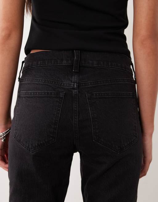 Abercrombie & Fitch – Svarta bootcut-jeans med medelhög midja, 4 av 5