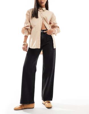 Abercrombie & Fitch – Svarta jeans i slouchy-stil - view 1