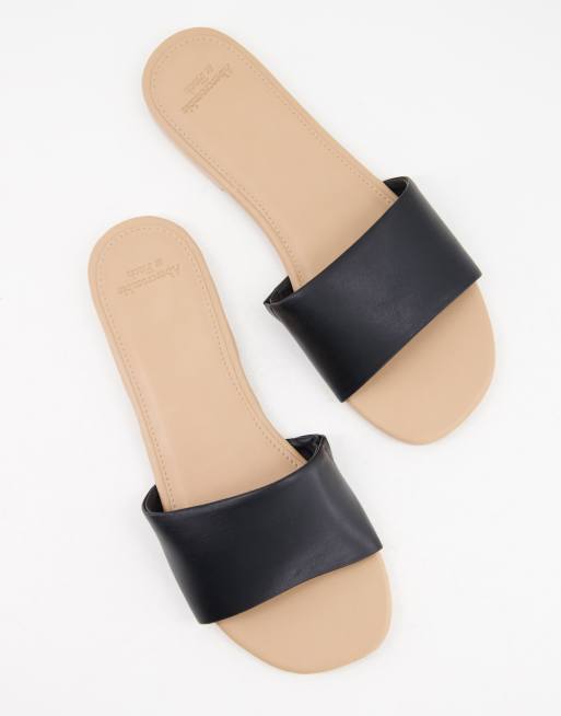 Abercrombie & Fitch – Svarta slip on-sandaler, 3 av 4