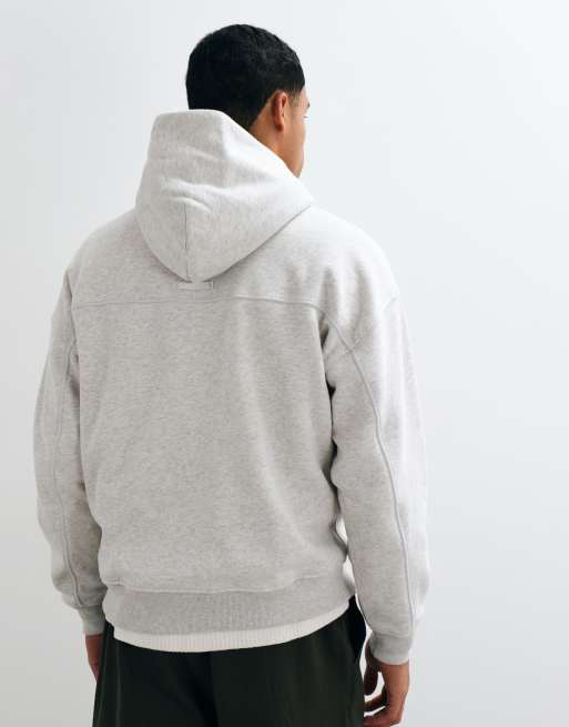 Abercrombie & Fitch sweat à capuche essentiel en gris clair, 5 de 8