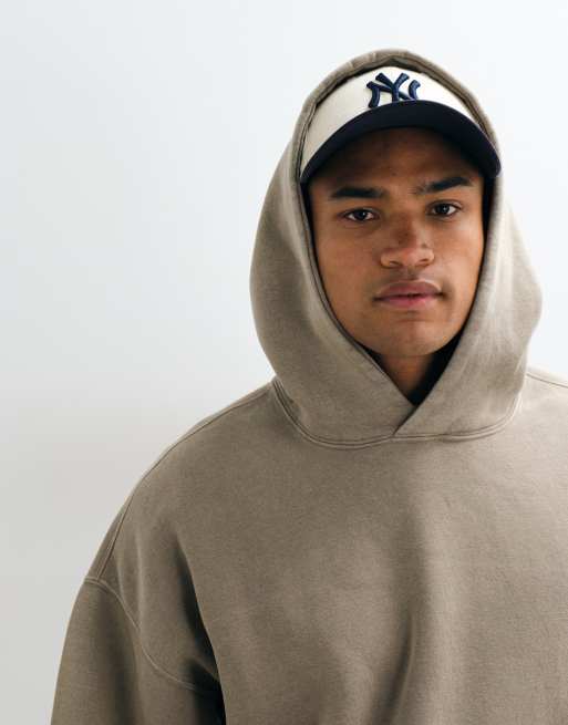 Abercrombie & Fitch sweat à capuche essentiel taupe délavé, 2 de 10