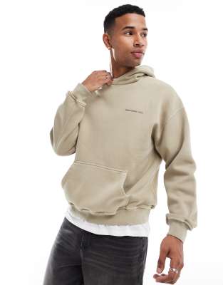 Sweat à Capuche Oversize Marron Clair En Coton - Comfy - Femme - Neuf Avec étiquettes - Confort Décontracté