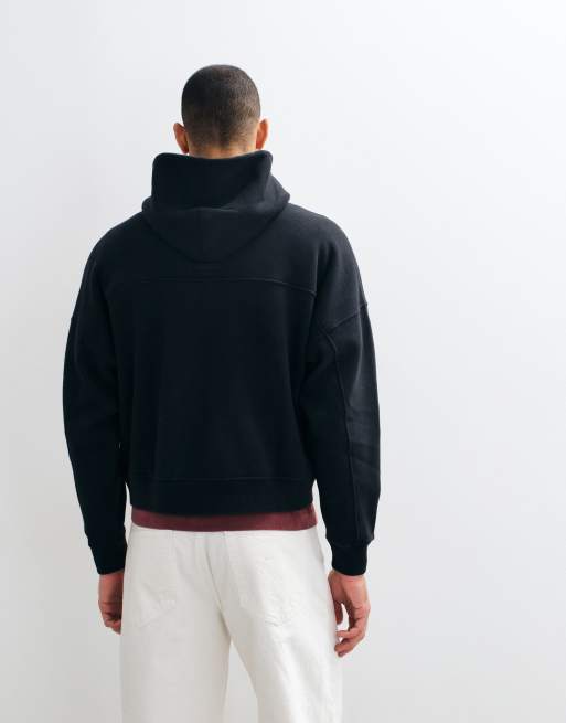 Abercrombie & Fitch sweat à capuche zippé essentiel noir, 5 de 5