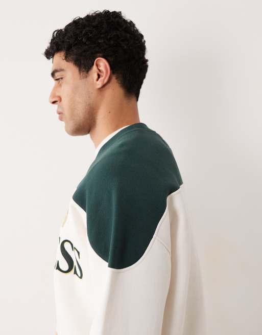 Abercrombie & Fitch - Sweat à imprimé Guinness - Blanc et vert, 3 de 5