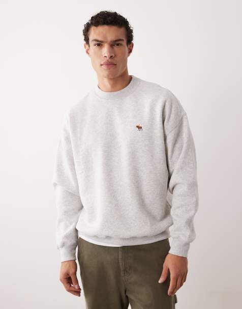 Abercrombie & Fitch - Sweat à logo emblématique - Gris chiné - view 1