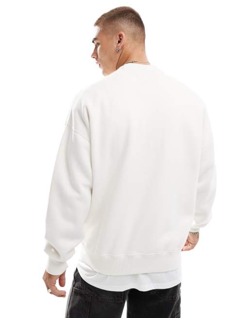 Abercrombie & Fitch - Sweat à logo tourne-disque - Blanc, 4 de 4