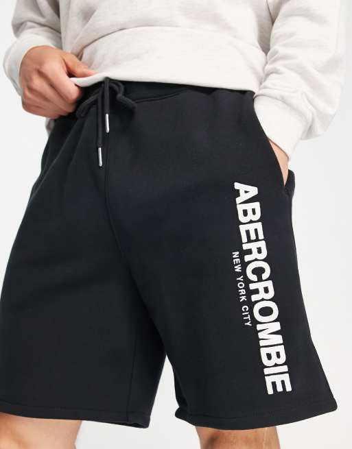 Abercrombie Fitch sweat logo short in black