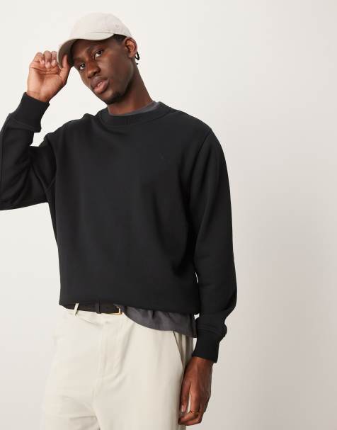 Abercrombie & Fitch - Sweat-shirt de qualité supérieure à logo texturé - Noir - view 1