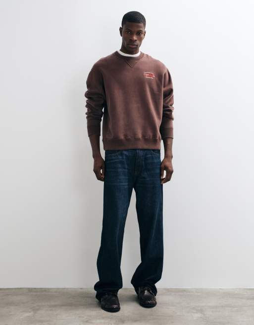 Abercrombie & Fitch sweatshirt graphique épais Heritage marron, 5 de 10
