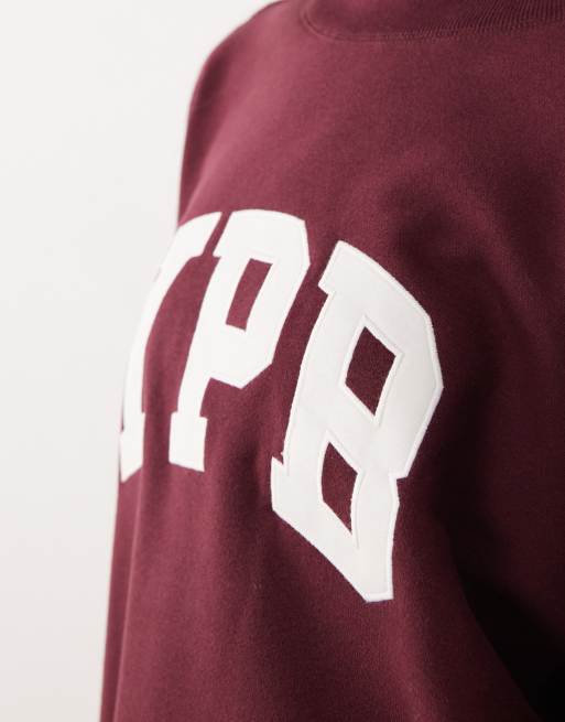Abercrombie & Fitch – Sweatshirt in Burgunderrot mit YPB-Grafik, 4 von 4
