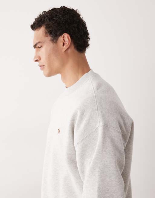 Abercrombie & Fitch – Sweatshirt in Grau meliert mit Markenlogo, 4 von 5