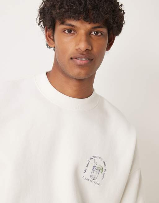 Abercrombie & Fitch – Sweatshirt in Weiß mit Rückenmotiv, 2 von 4