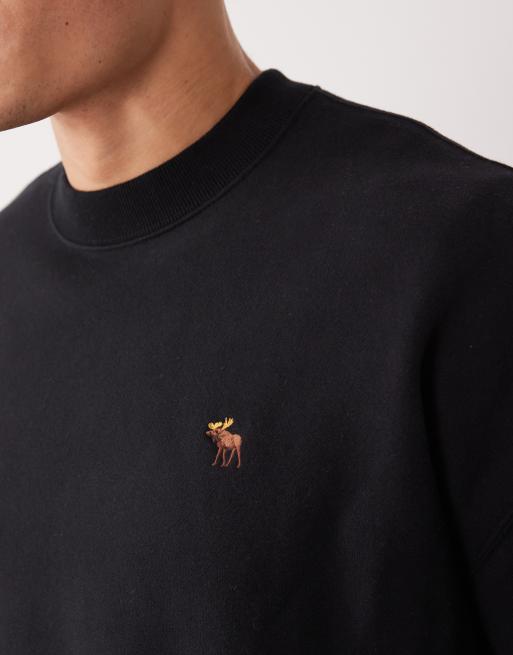 Abercrombie & Fitch - Sweatshirt met logo in zwart, 5 van 5