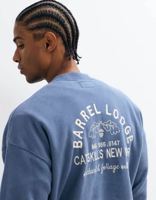 Abercrombie & Fitch Sweatshirt mit Rückenprint in Blau, 4 von 5