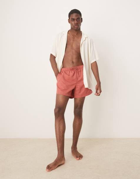 Abercrombie & Fitch swimwear 5-inch shorts in salmon - view 1