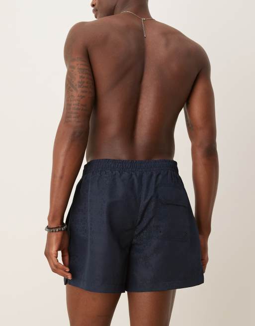 Abercrombie & Fitch swimwear 5"" short in navy, 3 of 4