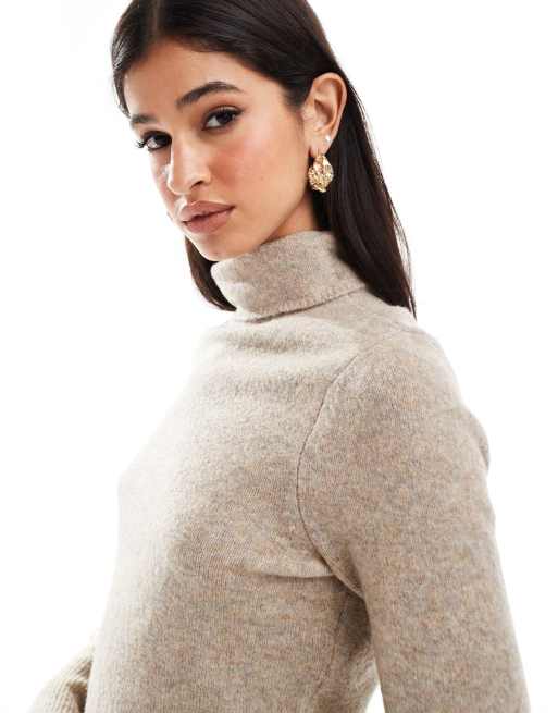Abercrombie & Fitch – Szary puszysty sweter z golfem, 2 z 4