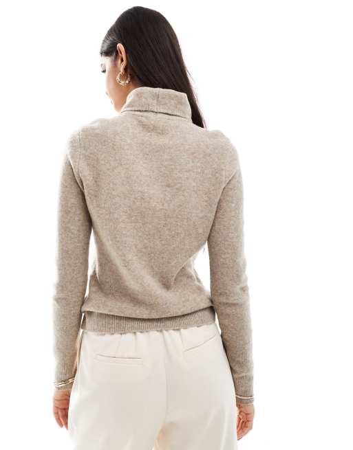 Abercrombie & Fitch – Szary puszysty sweter z golfem, 3 z 4