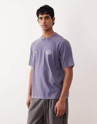 Abercrombie & Fitch - T-shirt à broderie style western - Bleu marine