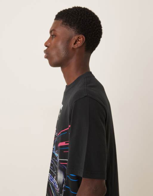Abercrombie & Fitch - T-shirt à imprimé Alpine sur le devant - Noir, 4 de 5