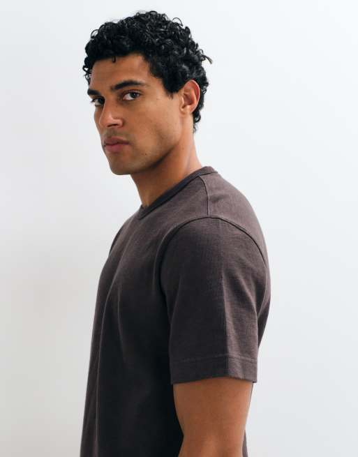 Abercrombie & Fitch T-shirt a maniche corte pesante marrone, 4 di 5