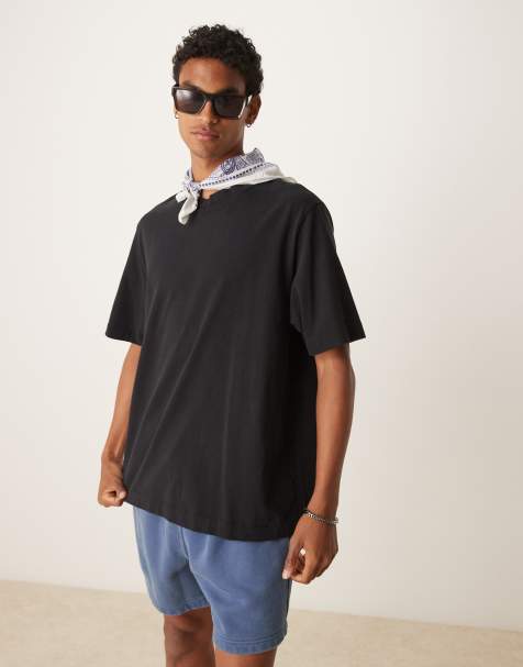 Abercrombie & Fitch – T-Shirt aus schwerem, hochwertigem Material in Schwarz - view 1