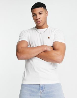 T-shirts et débardeurs Abercrombie & Fitch - T-shirt avec logo - Blanc