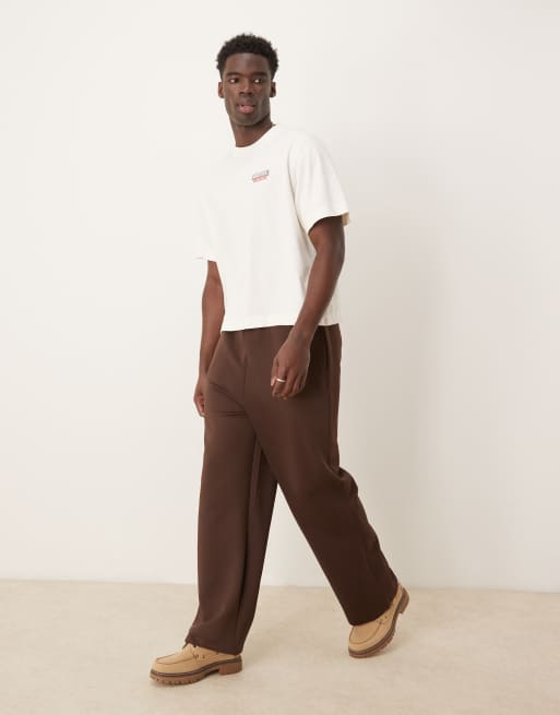 Abercrombie & Fitch cropped graphic back print T-shirt in white