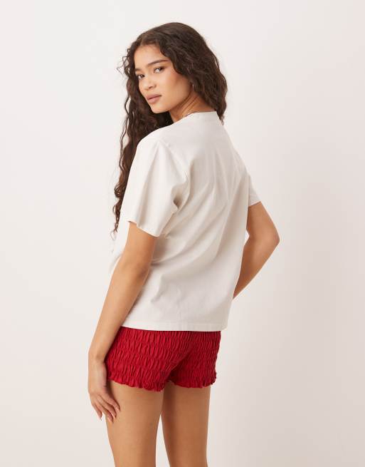 Abercrombie & Fitch - T-shirt décontracté avec détails marins - Blanc, 4 de 4