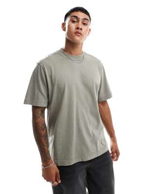 Abercrombie & Fitch - T-shirt décontracté style vintage - Vert délavé
