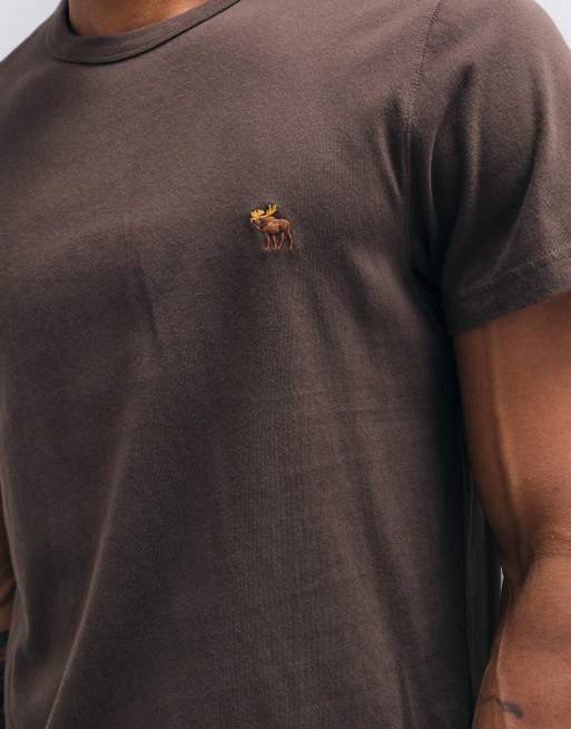 Abercrombie & Fitch T-shirt Essential Icon Logo marrone, 2 di 5