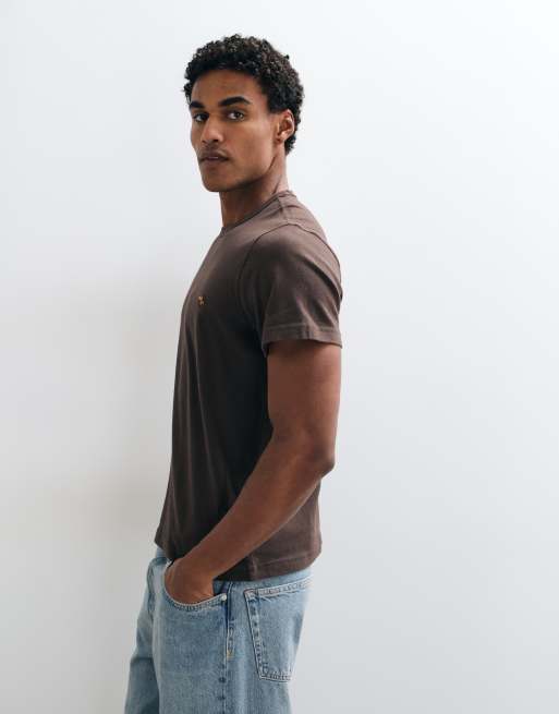 Abercrombie & Fitch T-shirt Essential Icon Logo marrone, 3 di 5