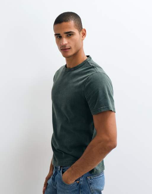 Abercrombie & Fitch t-shirt essentiel vert délavé, 3 de 5