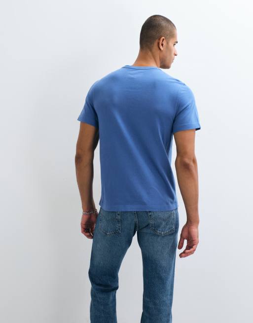Abercrombie & Fitch T-shirt essenziale blu medio, 3 di 5