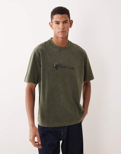 Abercrombie & Fitch – T-Shirt in Grün mit Lake Placid-Stickerei - view 1