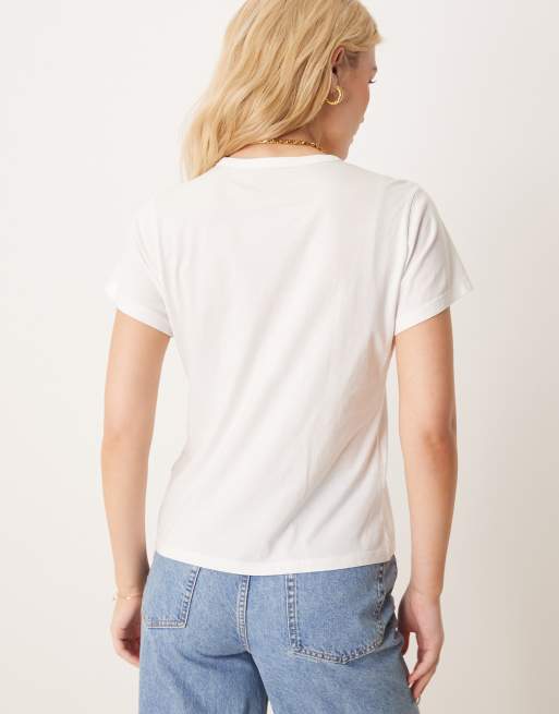 Abercrombie & Fitch – T-Shirt in Weiß mit Logo-Grafik, 4 von 4