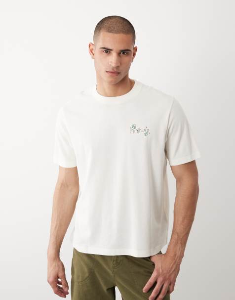 Abercrombie & Fitch - T-shirt met grafische stadsprint op de achterkant in wit - view 1