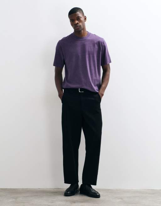 Abercrombie & Fitch t-shirt oversize épais violet délavé, 2 de 5