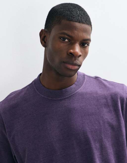 Abercrombie & Fitch t-shirt oversize épais violet délavé, 4 de 5