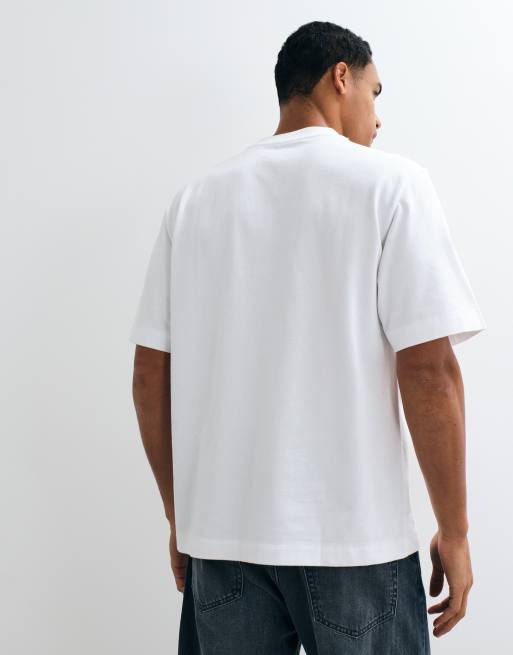 Abercrombie & Fitch t-shirt oversize pesante bianca, 5 di 10