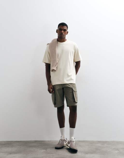 Abercrombie & Fitch - T-Shirt pesante premium écru, 2 di 5