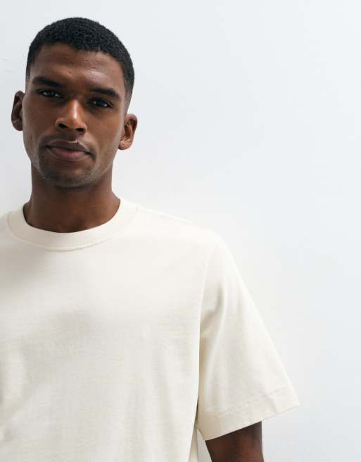 Abercrombie & Fitch - T-Shirt pesante premium écru, 4 di 5