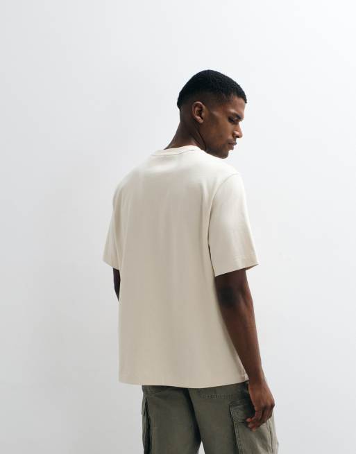 Abercrombie & Fitch - T-Shirt pesante premium écru, 5 di 5