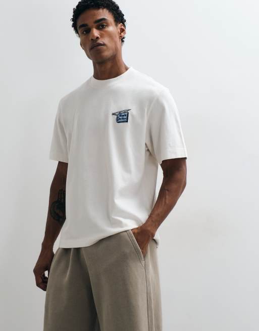 Abercrombie & Fitch t-shirt premium épais avec motif blanc, 2 de 5